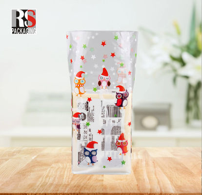 Personalizzazione Stand Up Bag Cross Block Bottom Bag Cellophane Clear Treat Poly Plastic Bag Bottom Bag Quadrati